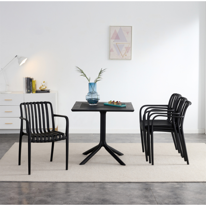 PHUKET | Bistro Außen Tischgestell | Kunststoff | 72,5 cm | Schwarz PHUKET | Bistro Außen Tischgestell | Kunststoff | 72,5 cm | Schwarz
