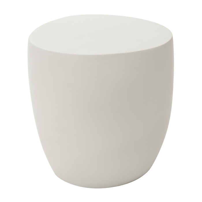 IKARIA | Design Beistelltisch | B:T:H 48 x 48 x 50 cm| Beton | Weiss