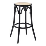 Louise | Tabouret de bar en bois massif | Bois | Chêne | Rotin