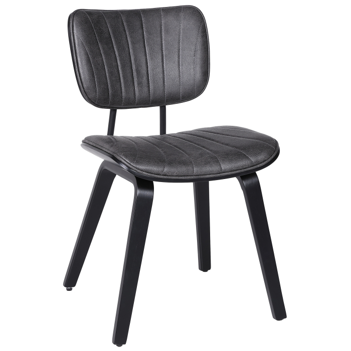 Valerie | Krzesło bistro | Czarny | Skóra