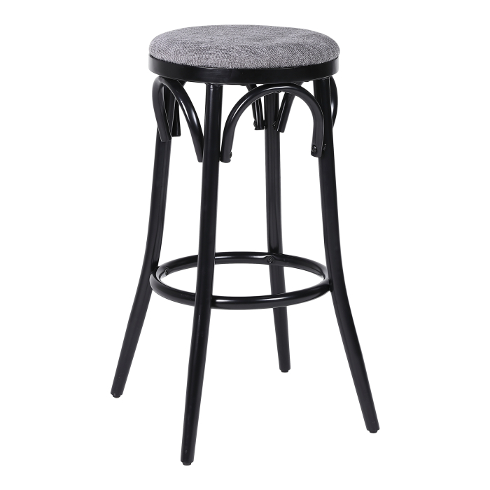 Louise | Tabouret en bois plié | Bois | Gris | Tissu/Textile