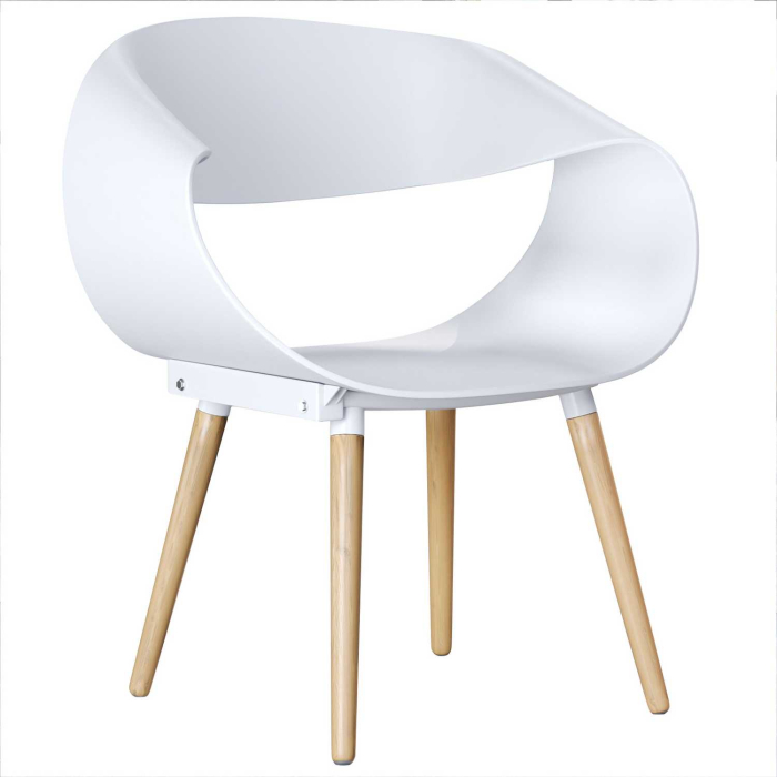 ZANOTI | Molded Plastic Chair | White | Plastic