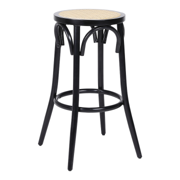 Louise | Tabouret de bar en contreplaqué | Bois | Chêne | Rotin