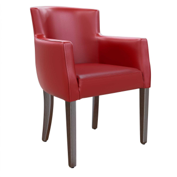 VIOLA | Upholstered Dining Chair | Red | Leather