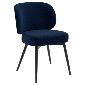 Ines | Hotel Stuhl | Blu | Velluto