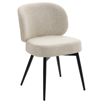 Ines | Hotelstol | Beige | Teddystof