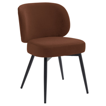 Ines | Sedia da hotel | Bronzo rosso | Velluto