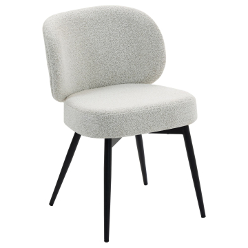 Ines | Sedia da hotel | Crema | Tessuto Teddy