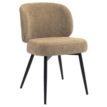 Ines | Hotel Stuhl | Taupe | Stoff/Textil