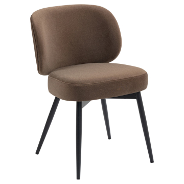 Ines | Hotel Chair | Brown | Velvet