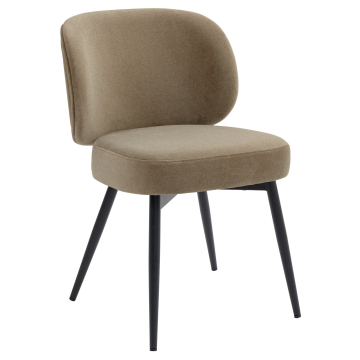 Ines | Hotel Chair | Taupe | Velvet