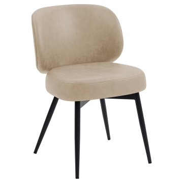 Ines | Hotelstoel | Beige | Leder