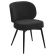 Ines | Chaise de hôtel | Gris foncé | Tissu teddy