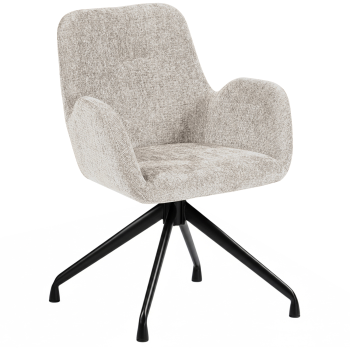 Irina | Hotel Chair | Beige | Fabric/Textile | Swivel Base