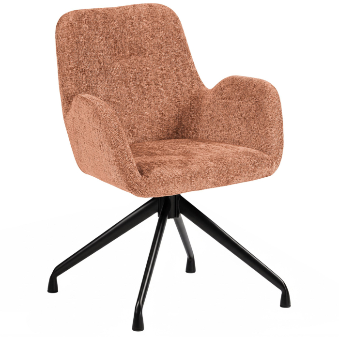 Irina | Hotelstol | Orange | Stof/Tekstil | Drejebase