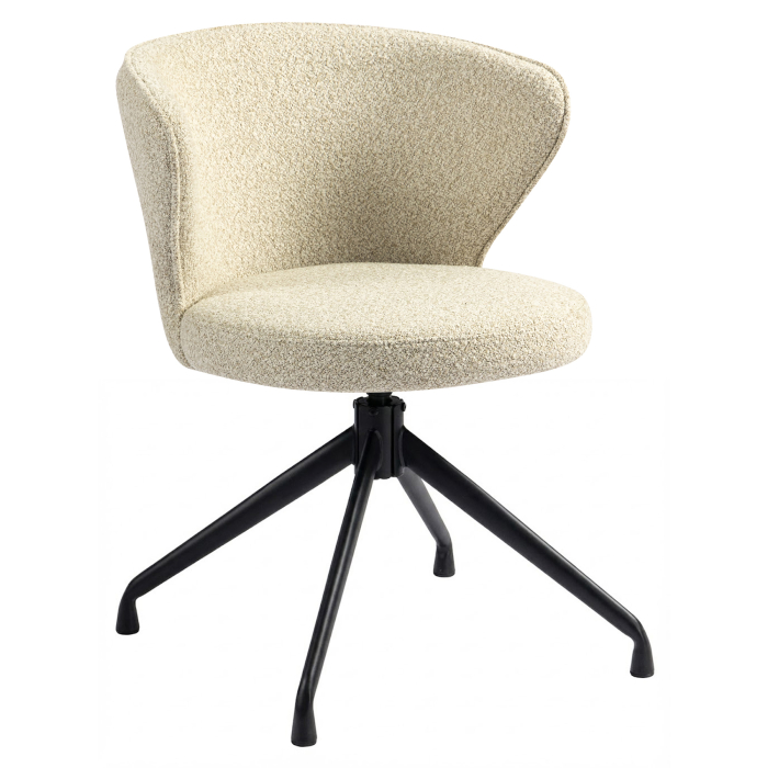 Isabella | Hotellstol | Beige | Teddytyg | Vridbar bas