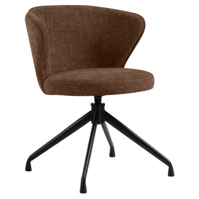 Isabella | Hotel Stuhl | Braun | Stoff/Textil | Drehfuß