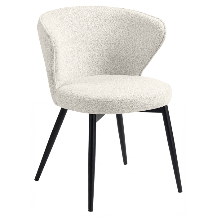 Isabella | Chaise d'hôtel | Crème | Tissu Teddy