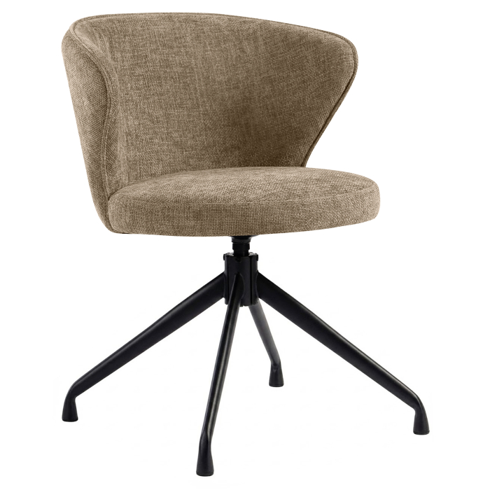 Isabella | Hotel Stuhl | Taupe | Stoff/Textil | Drehfuß