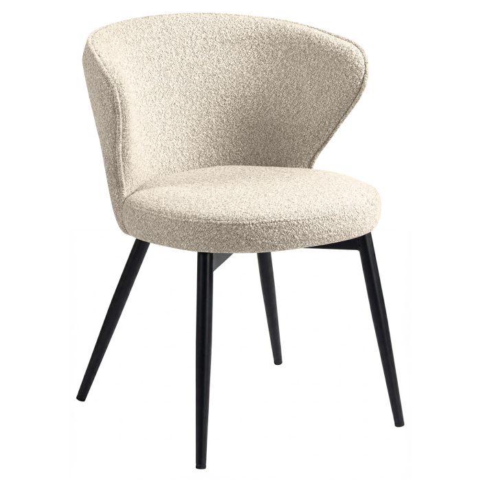 Isabella | Chaise d'hôtel | Beige | Tissu Teddy