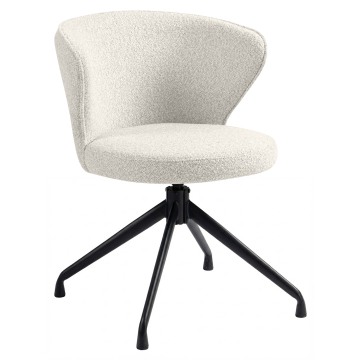 Isabella | Hotelstoel | Crème | Teddystof | Draaivoet