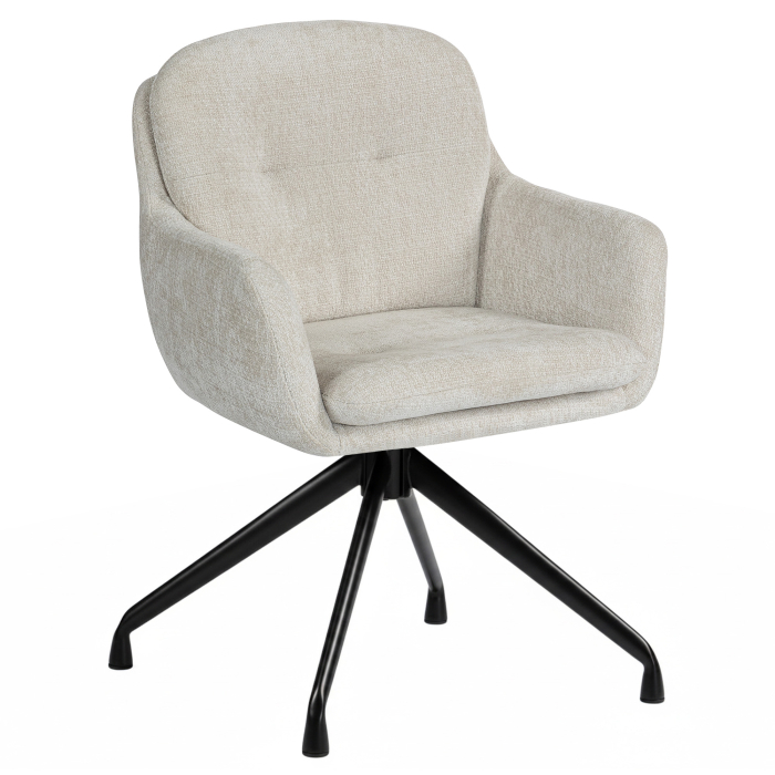 Ivana | Hotel Stuhl | Beige | Stoff/Textil | Drehfuß