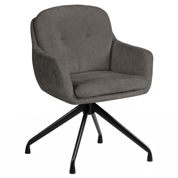 Ivana | Hotel Stuhl | Grau | Stoff/Textil | Drehfuß