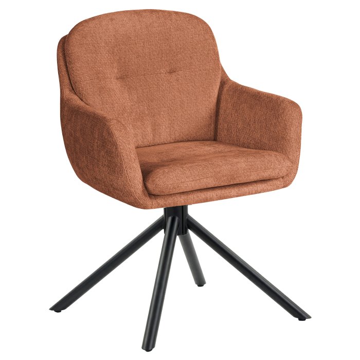 Ivana | Hotel Stuhl | Honig Braun | Stoff/Textil | Drehfuß