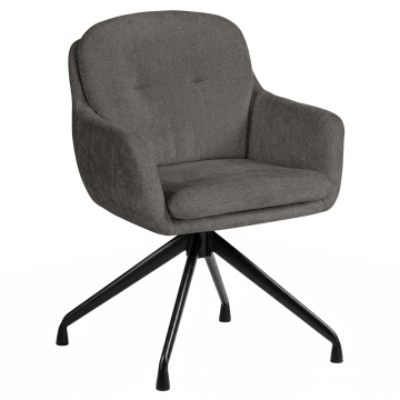 Ivana | Hotel Stuhl | Grau | Stoff/Textil | Drehfuß