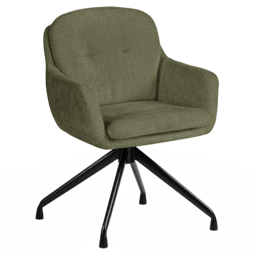 Ivana | Hotel Stuhl | Grün | Stoff/Textil | Drehfuß