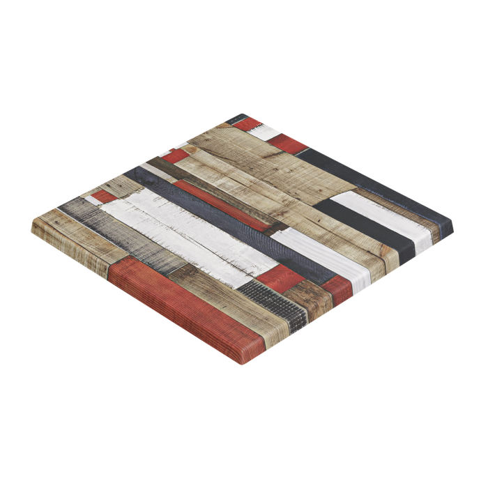 WERZA | Piano per tavoli Werzalit | L:P 60 x 60 cm | Vintage colorato | Quadrato