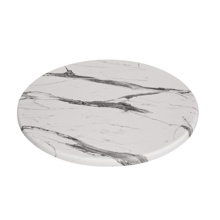 WERZA | Piano per tavoli Werzalit | Ø 70 cm | Marmo bianco | Rotondo