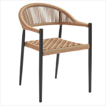 JASMIN | Silla de terraza Bistro | Estructura: Negro | Marrón