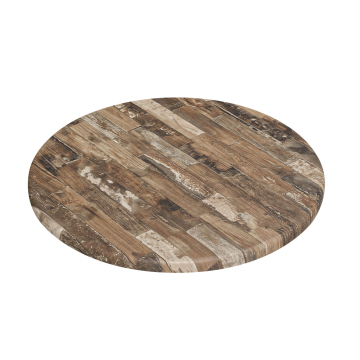 WERZA | Werzalit Tafelblad | Ø 70 cm | Vintage Oud | Rond