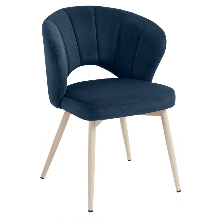 JOHANNA | Hotelstoel | Fluweel | Blauw