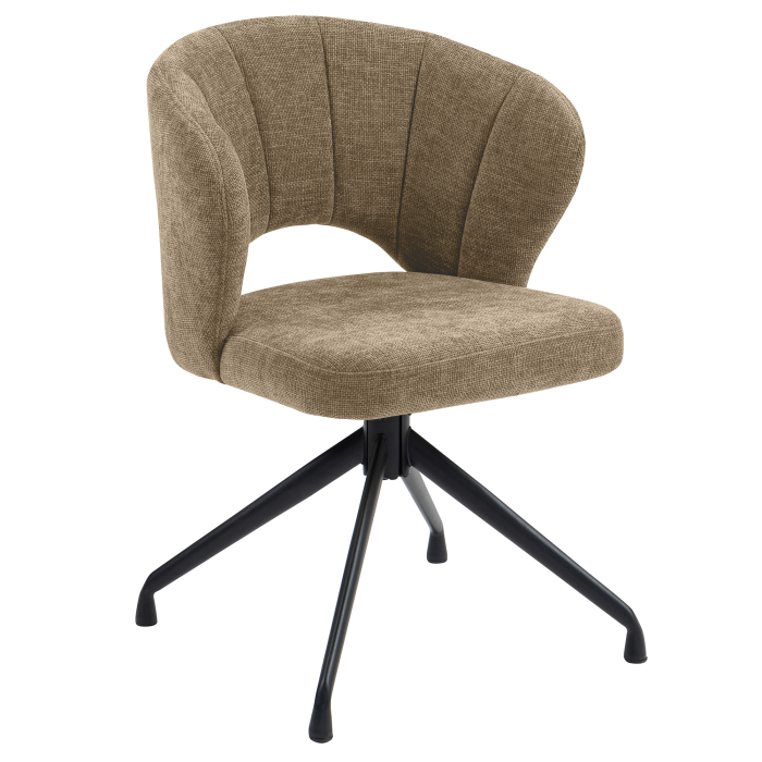 JOHANNA | Hotel Stuhl | Stoff/Textil | Taupe | Drehfuß