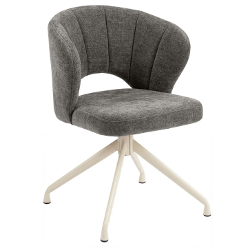JOHANNA | Hotel Chair | Fabric/Textile | Grey | Swivel Base