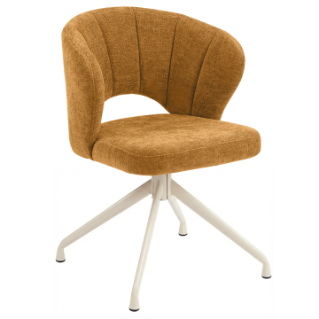 JOHANNA | Hotel Chair | Fabric/Textile | Honey Brown | Swivel Base