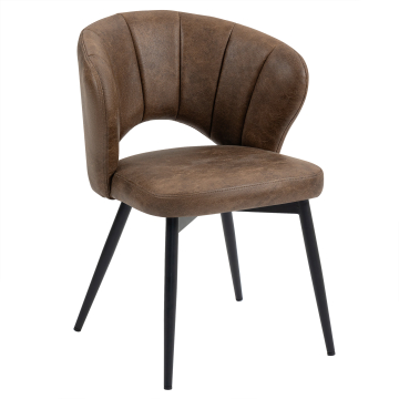 JOHANNA | Hotel Stuhl | Leder | Braun