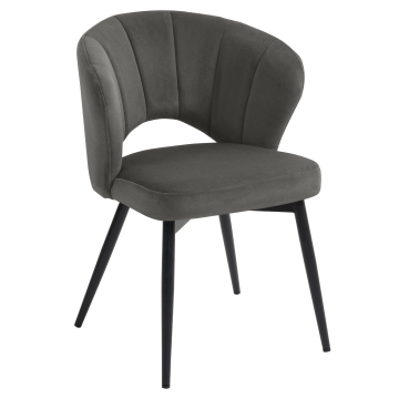 JOHANNA | Hotel Stuhl | Samt | Grau