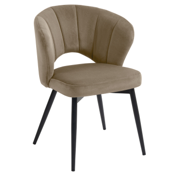 JOHANNA | Hotel Stuhl | Samt | Taupe