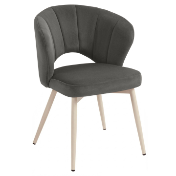 JOHANNA | Hotellstol | Fløyel | Grå