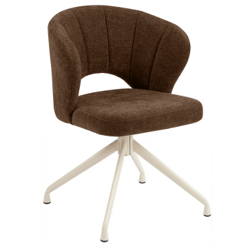 JOHANNA | Hotellstol | Stoff/Tekstil | Brun | Svingbar base
