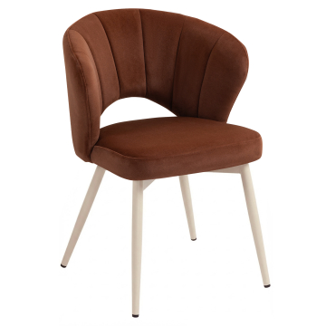 JOHANNA | Hotelstoel | Fluweel | Roodbrons