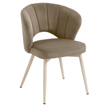 JOHANNA | Hotelstoel | Fluweel | Taupe