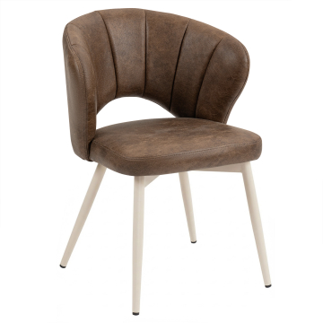 JOHANNA | Hotelstoel | Leer | Bruin