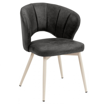 JOHANNA | Hotelstoel | Leer | Zwart