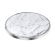 JT | Piano in vetro per tavoli per locali | Ø70cm | Colore del marmo bianco | Cerchio cromato | Rotondo