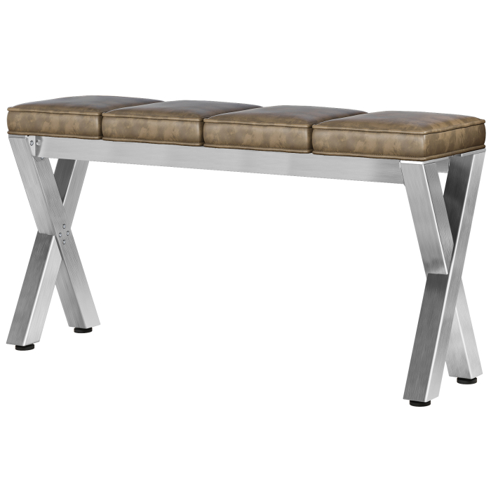JUANA | Sitzbank B:H 160 x 81cm | 8mm | Edelstahl/ Taupe