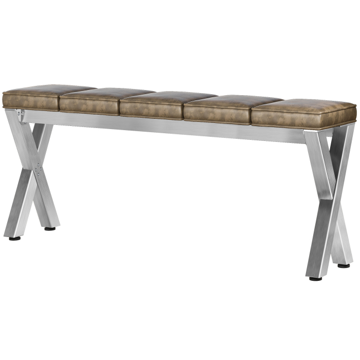 JUANA | Sitzbank B:H 200 x 81cm | 8mm | Edelstahl/ Taupe